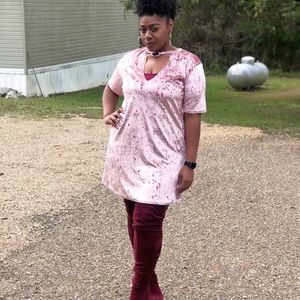 Velvet Shirt Dress